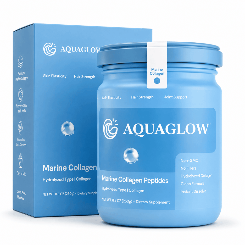 6000mg Marine Hydrolized Collagen, Vitamin C, Hyaluronic Acid, Glutathione For Radiant Skin - AquaGlow